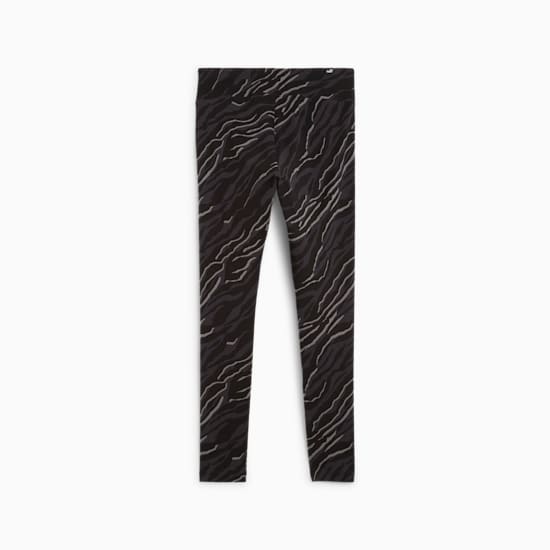 Leggings Corte Slim de Algodão Puma Animal Print com Cintura Elástica
