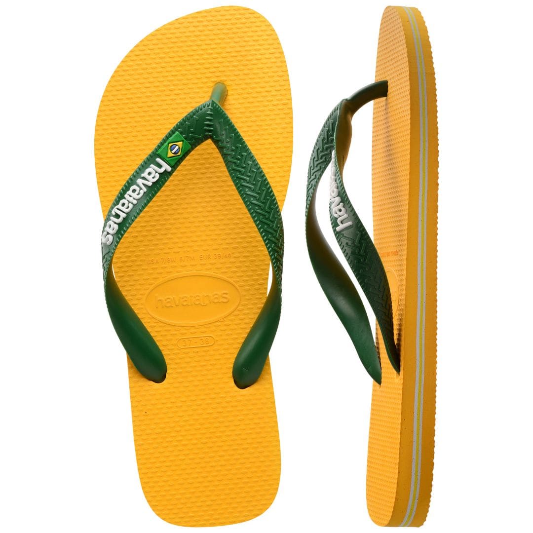 Chinelos Havaianas Brasil Logo Pop Yellow