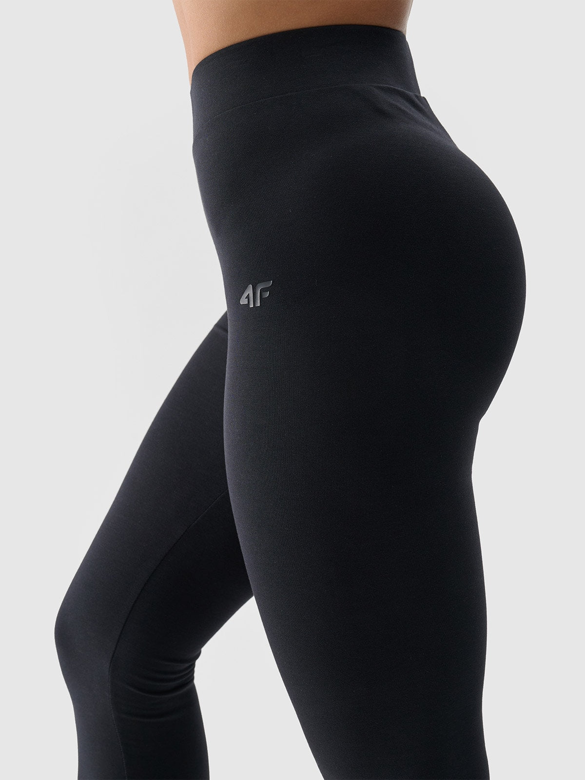 Leggings de Algodão Pretas Comprimento Total Mulher 4F