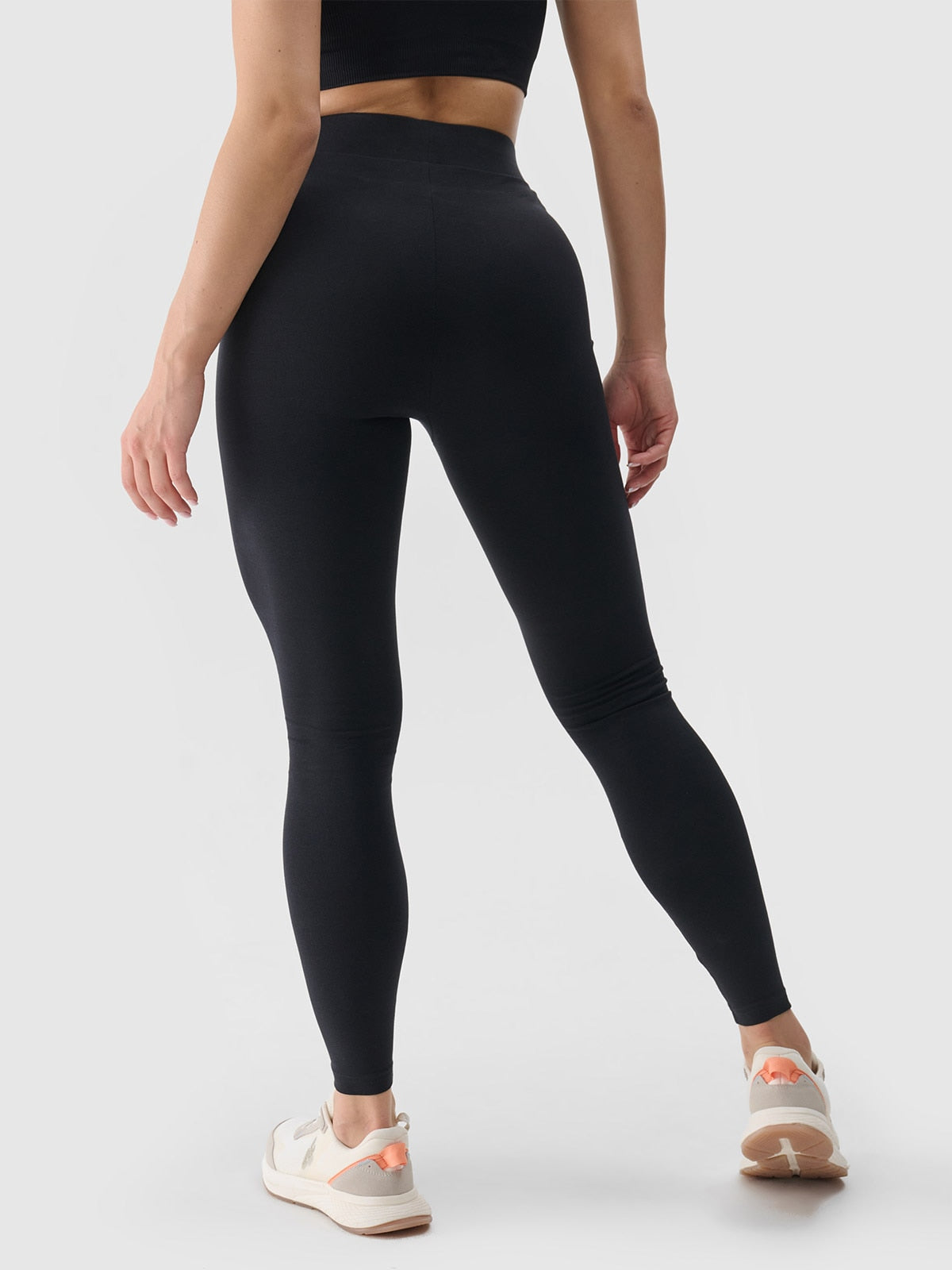 Leggings de Algodão Pretas Comprimento Total Mulher 4F
