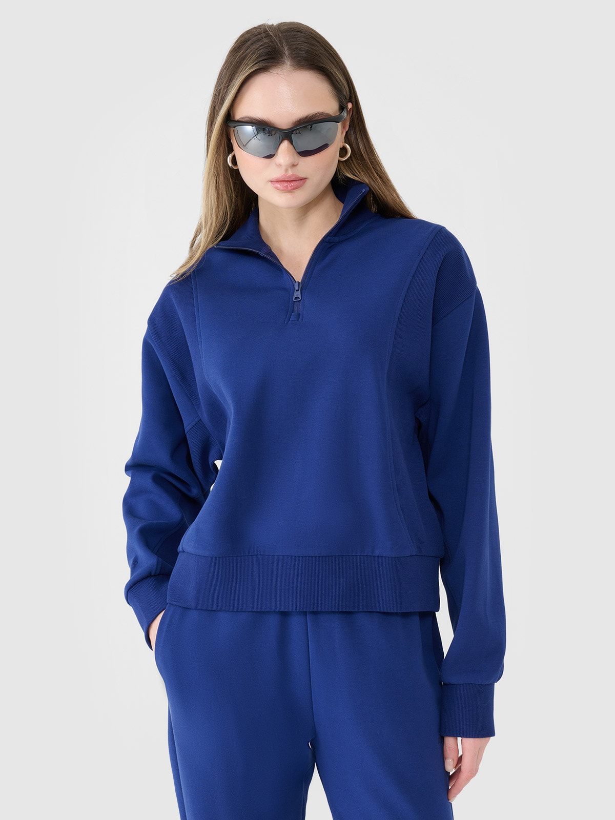 Sweatshirts Meio Fecho de Algodão Mulher 4F