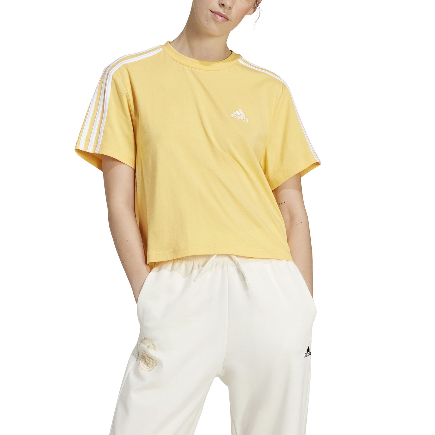 T-shirts de Algodão Adidas 3-Stripes Essentials