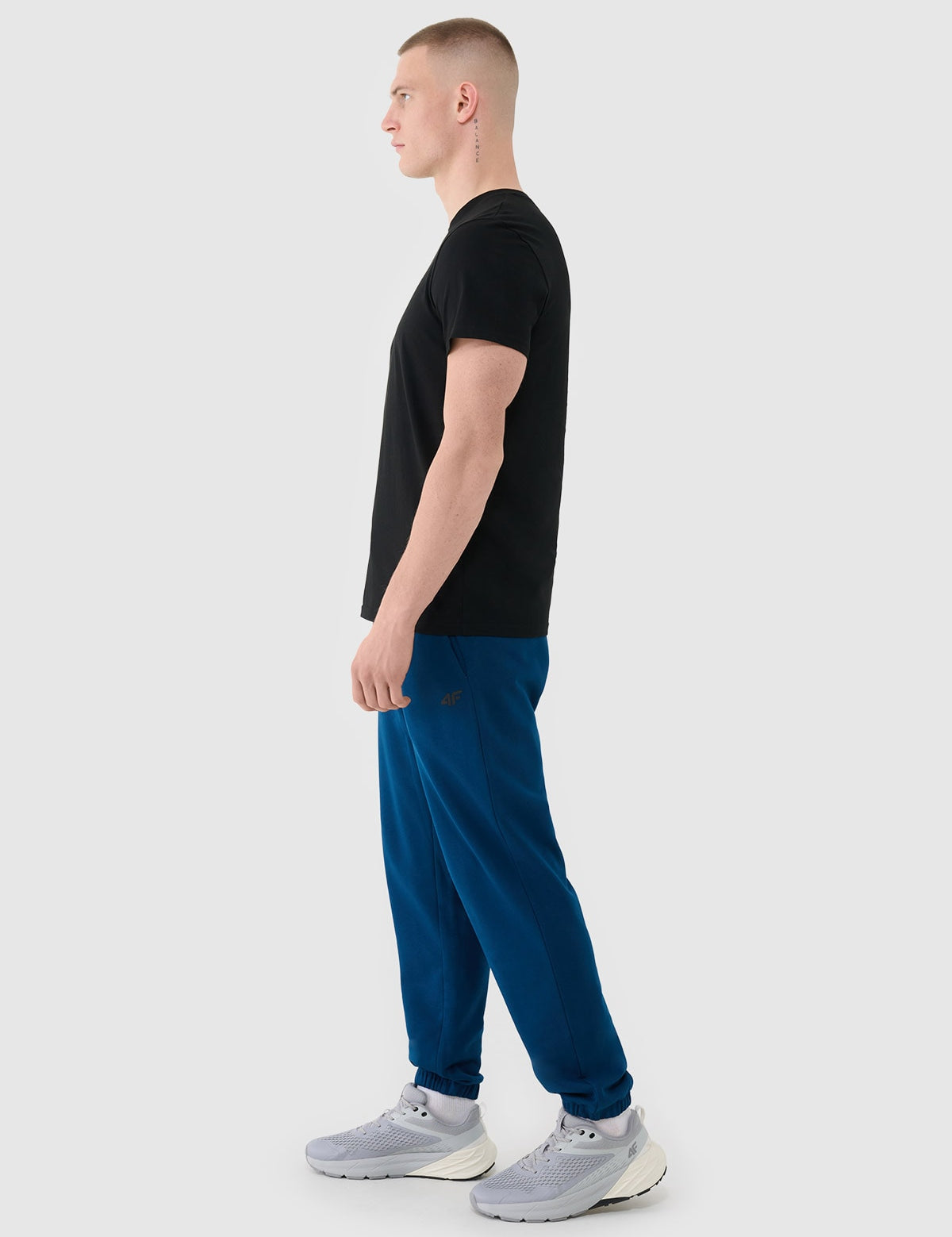 Calças Regulares de Algodão Azul Homem 4F