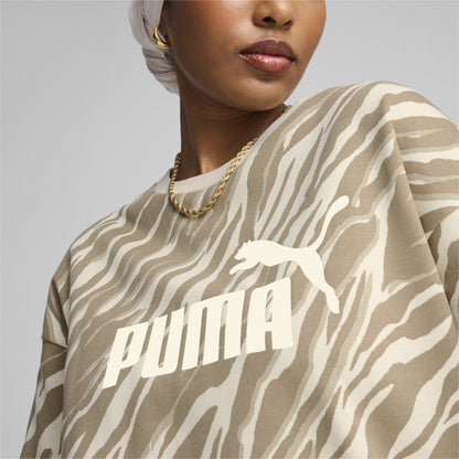 Sweatshirts de Algodão Mulher Puma Animal Print