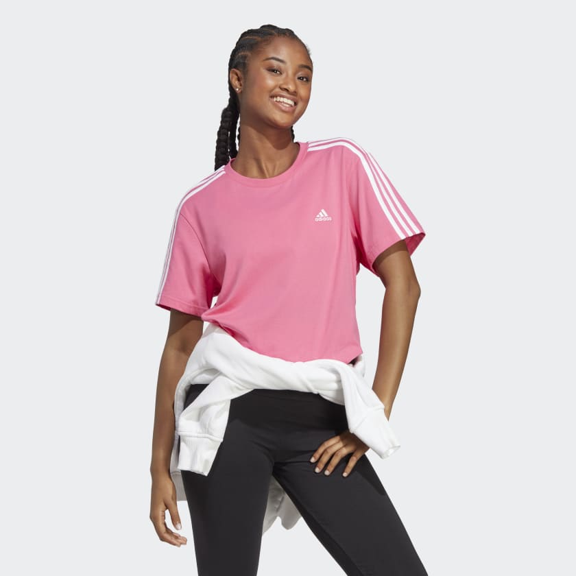 T-shirt Mulher Adidas Oversized 3Stripes