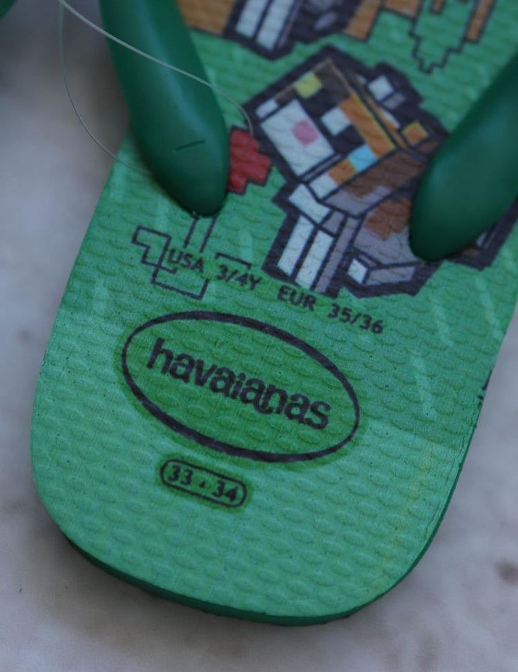 Chinelos Havaianas Kids Minecraft