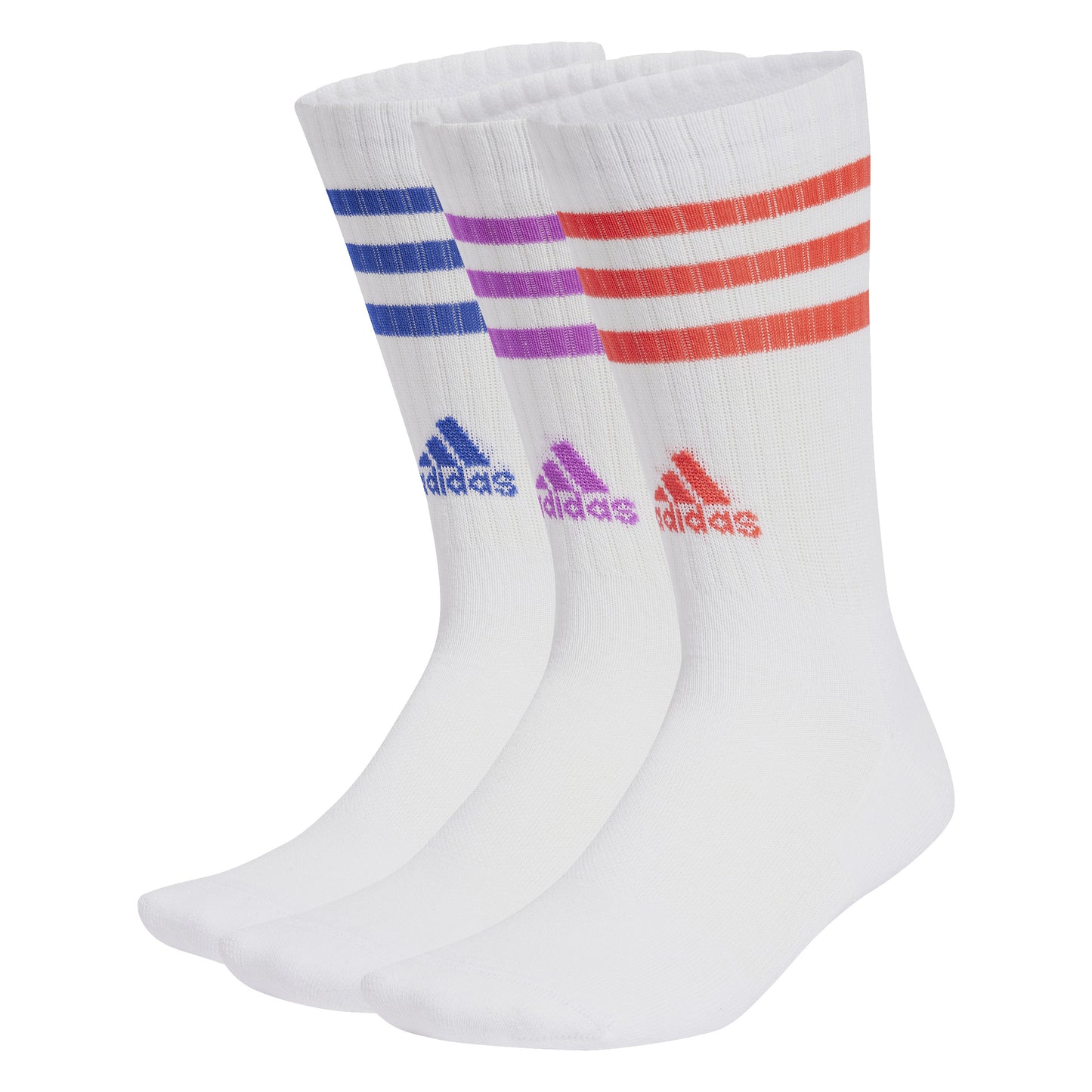 Meias Cano Alto Adidas Conjunto 3 Pares Multicor