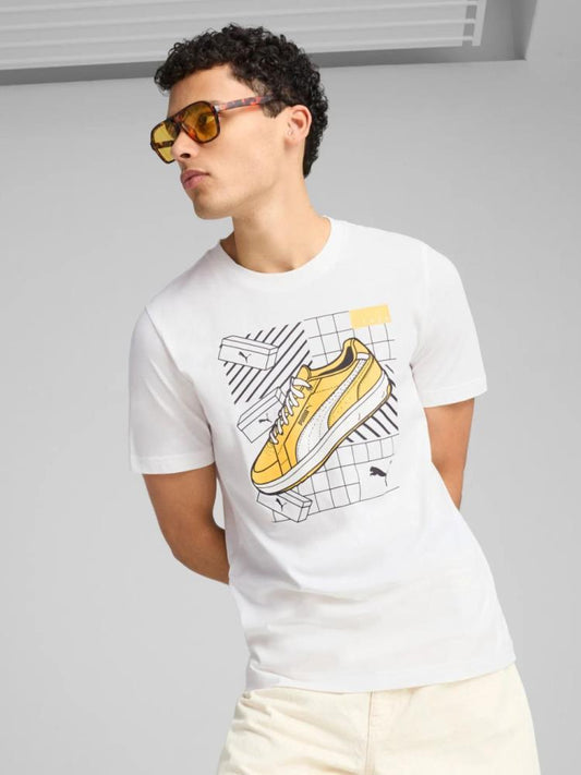 T-shirts de Algodão Homem Puma Graphics Sneaker