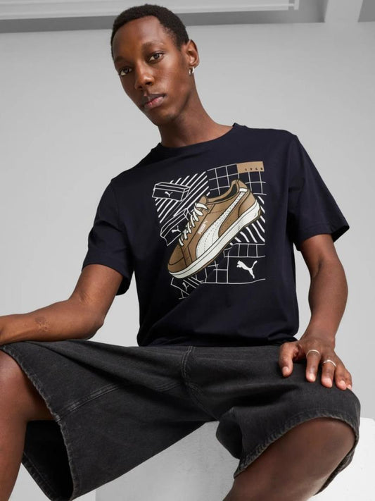 T-shirts de Algodão Homem Puma Graphics Sneaker