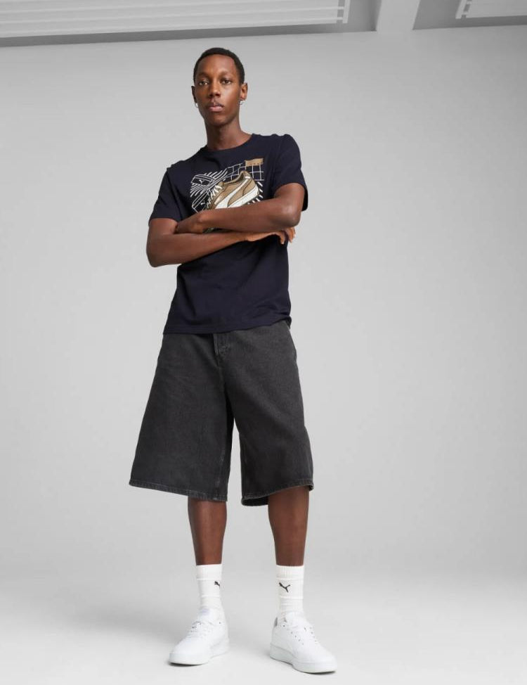 T-shirts de Algodão Homem Puma Graphics Sneaker