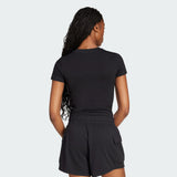 T-shirts de Algodão Justa Mulher Adidas 3 Stripes Essentials