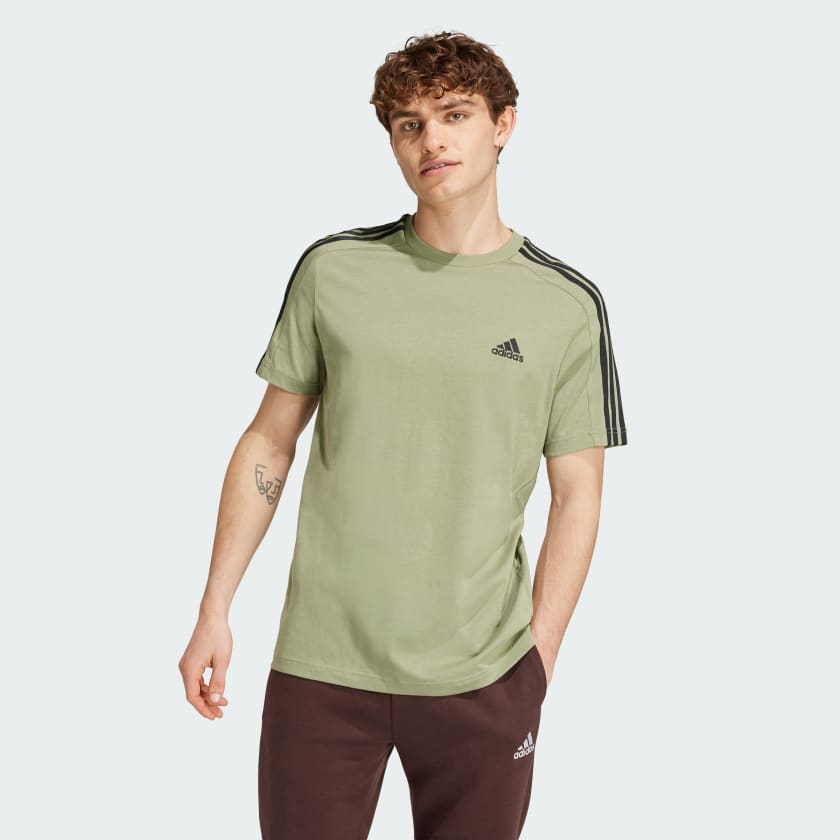 T-shirts de Algodão Adidas 3-Stripes Essentials