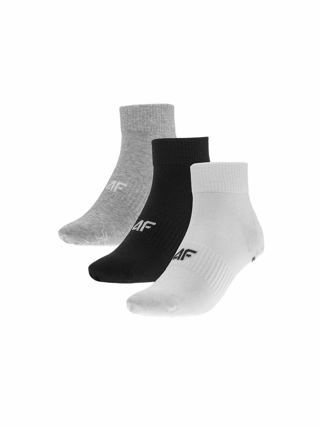 Soquetes com Cano 4F Conjunto 3 Pares Multicor