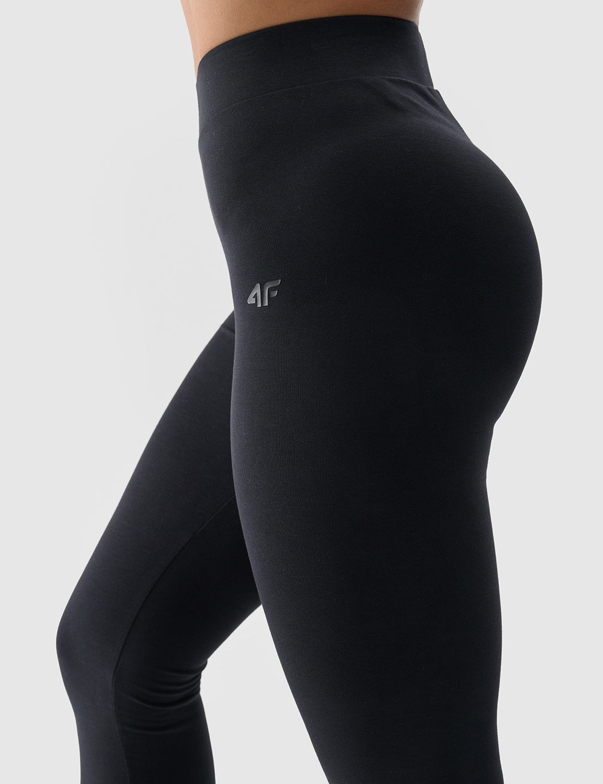 Leggings de Algodão Pretas Comprimento Total Mulher 4F