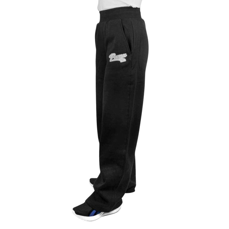 Calças de Algodão Largas com Cintura Alta Mulher Puma Ess Script
