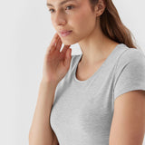 T-shirt Mulher Básica de Algodão 4F