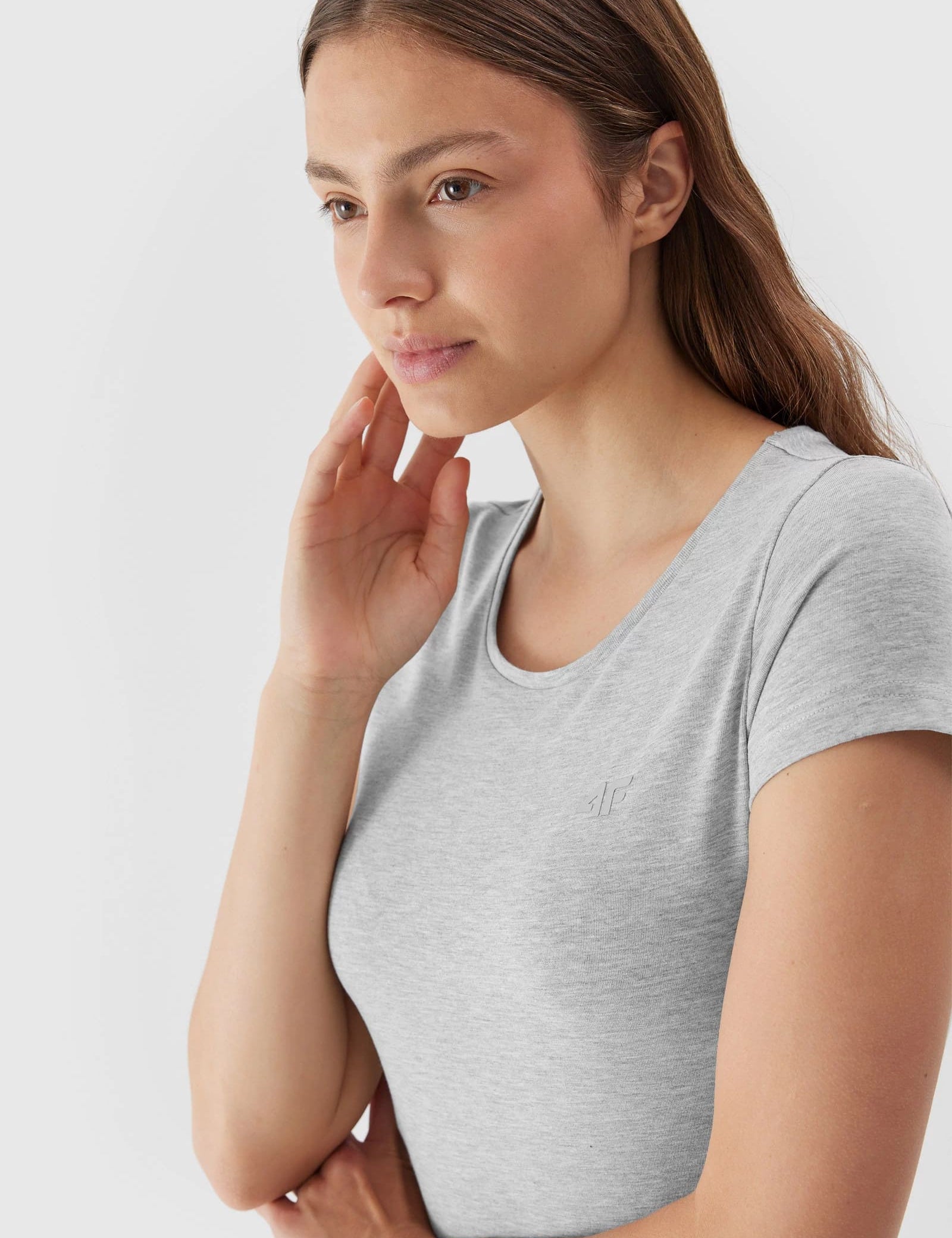 T-shirt Mulher Básica de Algodão 4F